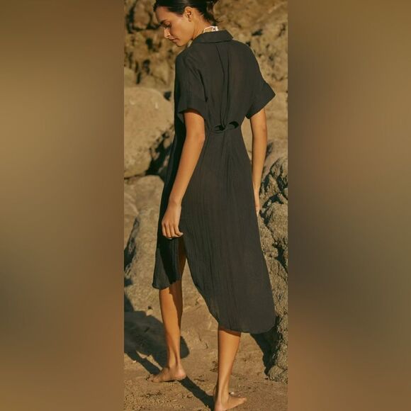 The Lucia Sheer Black Midi Dress by Anthropologie, size M - Picture 11 of 13